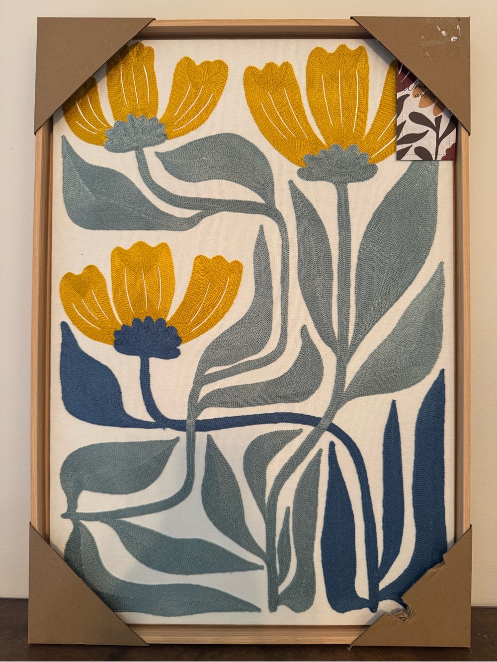 New BP Home Textile Embroidery Wall Art 13” x 26”